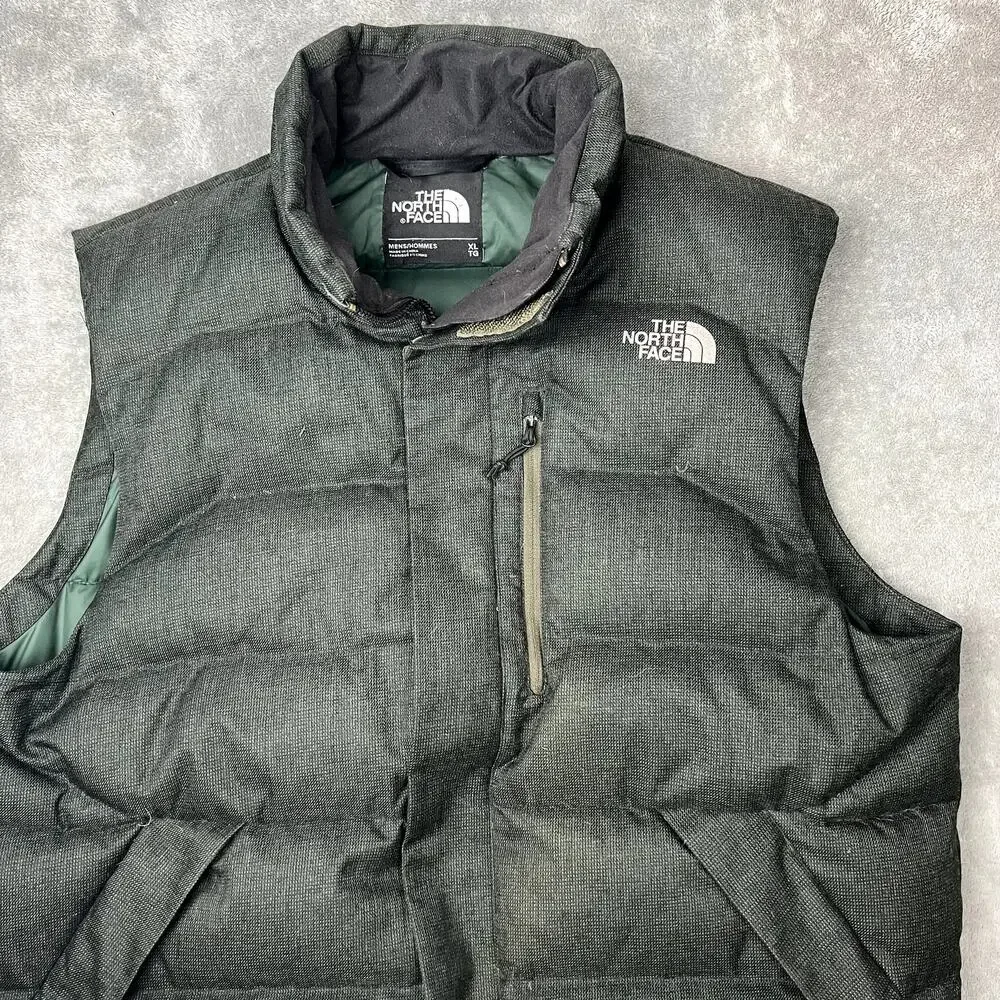 The North Face Down Puffer Vest Mens‎ XL Grey Quilted Outdoor Heavyweight